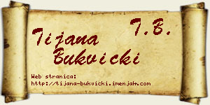 Tijana Bukvički vizit kartica
